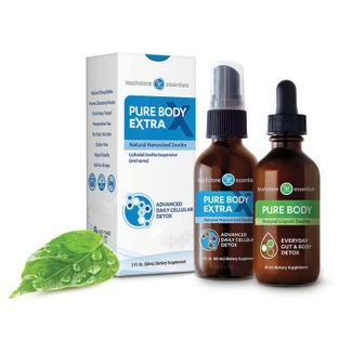 Touchstone Essentials Zeolite Detox Pack (30-day Supply - 1 Pure Body (20ml) & 1 Pure Body Extra (60ml))