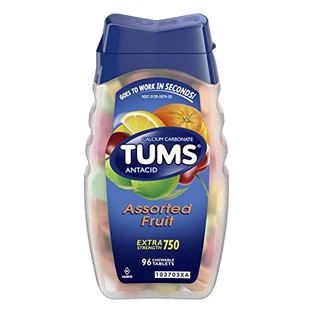 TUMS Tums Extra Strength Antacid Tablets For Chewable Heartburn Relief And Acid Indigestion Relief Assorted Fruit Flavors - 96 Count