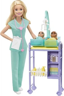 Barbie Barbie Careers Doll & Playset Baby Doctor Theme With Blonde Fashion Doll 2