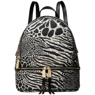 Michael Kors Zip Medium Backpack Black Multi 