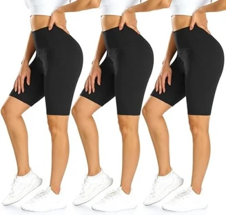 - 3 Pack Biker Shorts Women-high Waisted Butt Lifting Workout Athletic Sports Summer Short Leggings