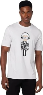 Karl Lagerfeld Paris Reflective T, Karl Character With Headphones Short Sleeve Crew Neck Men’s Shirt
