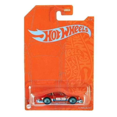 Hot Wheels 2021 Diecast 53rd Anniversary Orange & Blue '71 Porsche 911