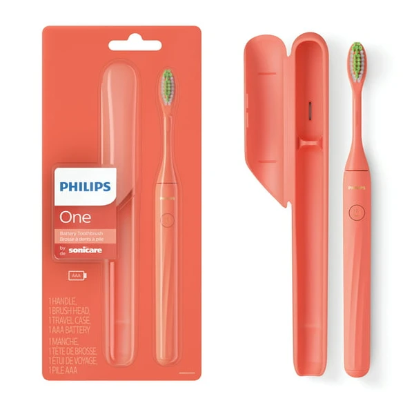 Philips One By Sonicare Battery Toothbrush, Miami Coral, HY1100/01