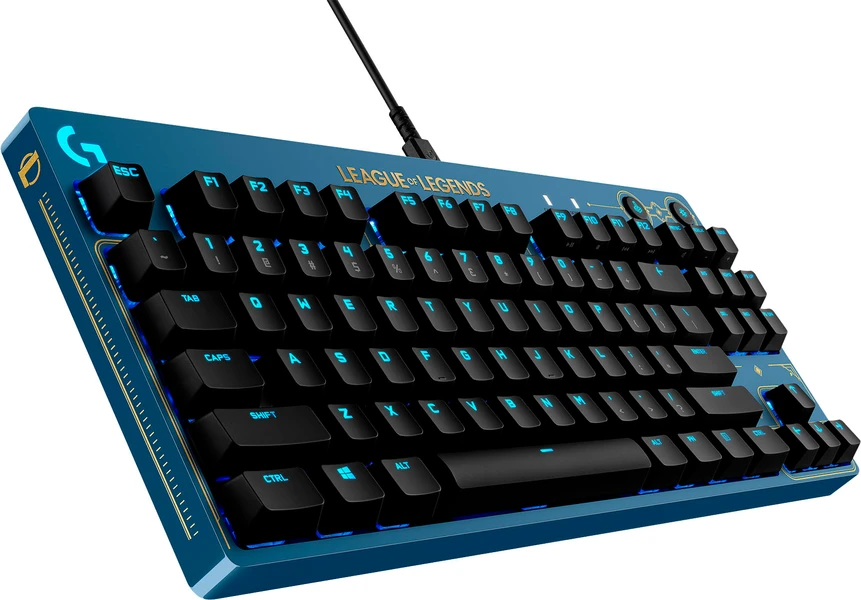 Logitech G PRO TKL Wired Mechanical GX Brown Tactile Switch Gaming Keyboard with RGB Backlighting League of Legends