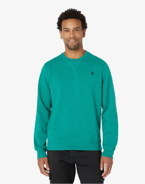 U.S. Polo Assn. Long Sleeve Popover Crew Neck Fleece Sweatshirt