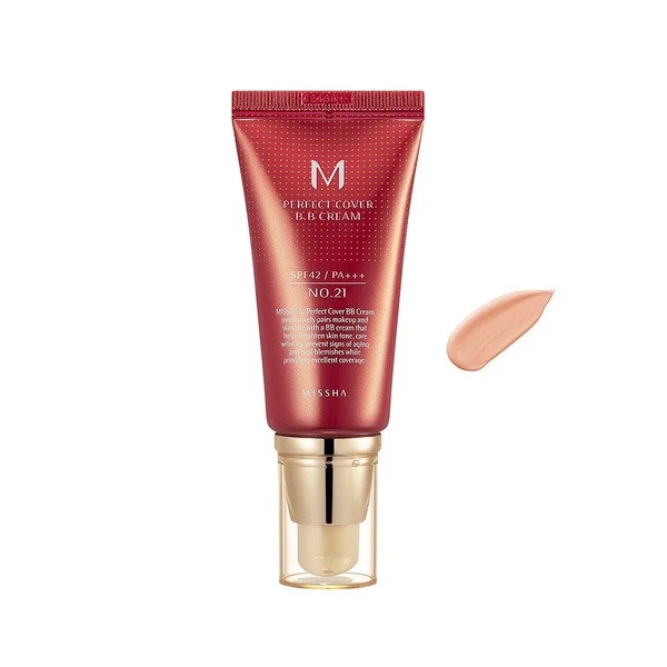 Missha Perfect Cover BB Cream, No. 21 (Light Beige) 50ml