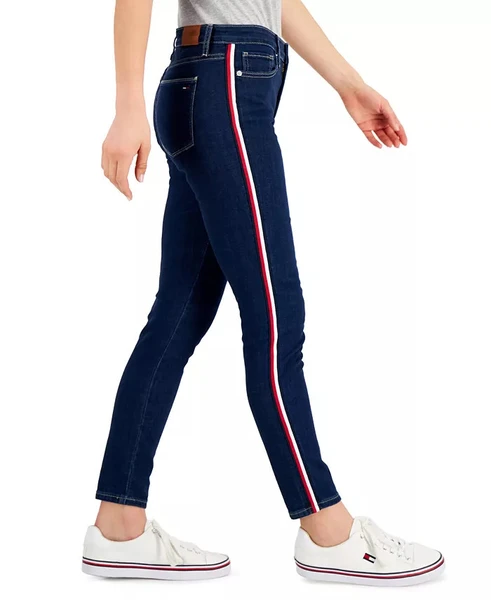 Tommy Hilfiger Tribeca Th Flex Side-Stripe Skinny Jeans