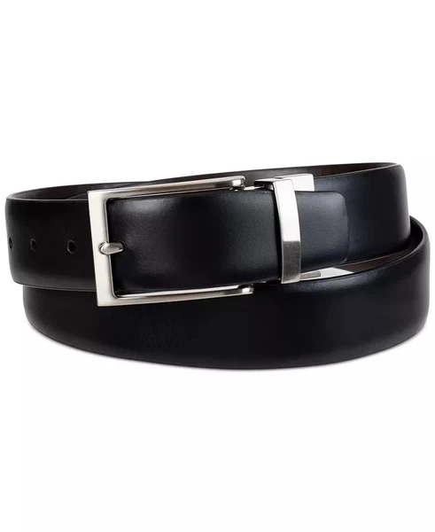 Calvin Klein Men's Two-In-One Feather Edge Reversible Dress Belt