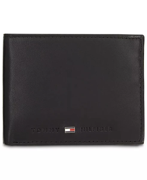 Tommy Hilfiger Men's Brax Leather Rfid Traveler Wallet