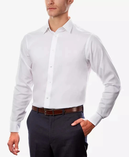 Calvin Klein Men's Steel Classic/Regular Non-Iron Stretch Performance Dress Shirt