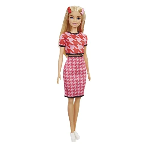 Barbie Barbie Fashionistas Doll With Long Blonde Hair & Houndstooth Crop Top