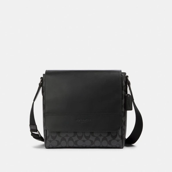 COACH Houston Map Bag In Signature Canvas