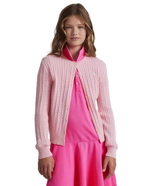 Polo Ralph Lauren Big Girls Cable-Knit Cotton Cardigan