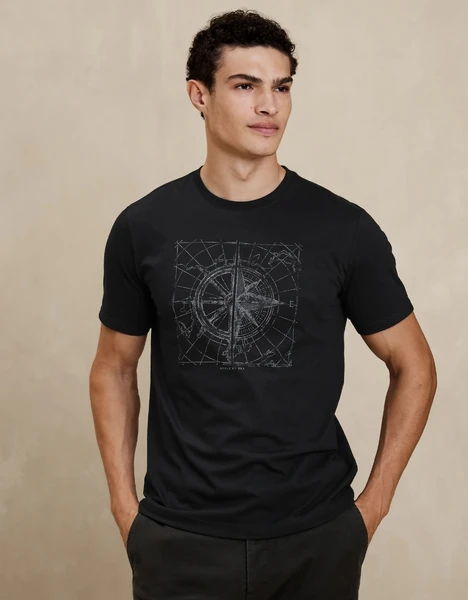 Banana Republic Compass Rose Graphic T-shirt