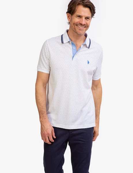 U.S. Polo Assn. Dot Print Polo Shirt