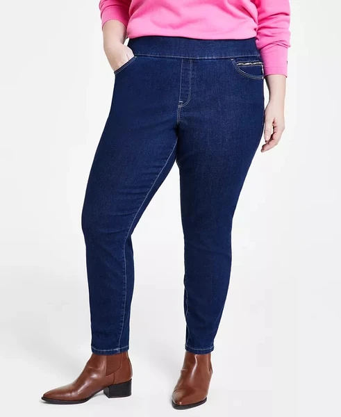 Tommy Hilfiger Th Flex Plus Size Gramercy Pull-On Jeans