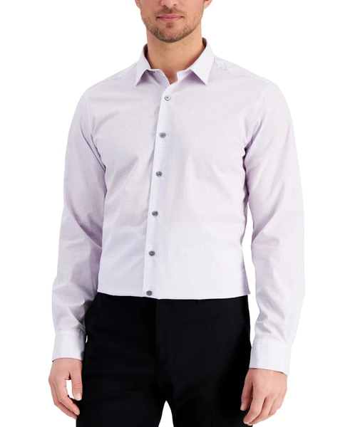 Alfani Men's Slim Fit Houndstooth  Shirt / Size:  2xl