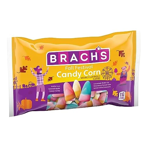 ‎Ferrara Brach's Fall Festival, Kettle Corn, Caramel Apple, And Cotton Candy Flavored Halloween Candy Corn (226g)