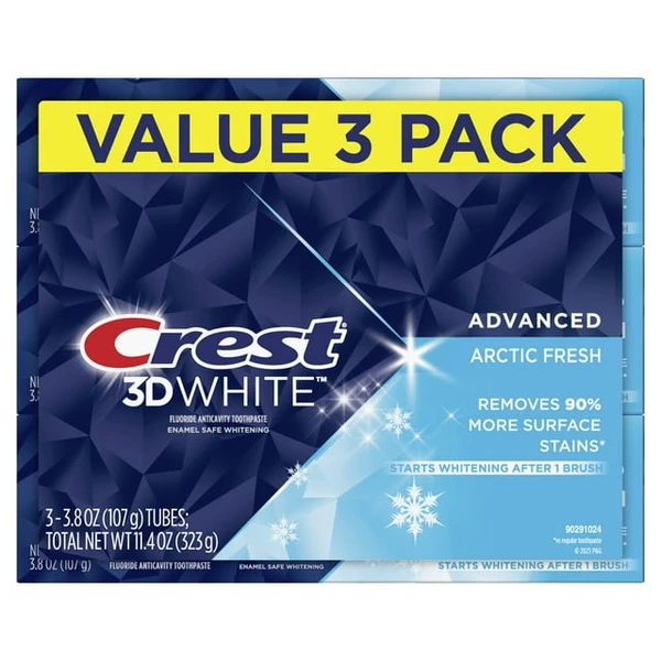 ‎crest 3d Crest 3D White Arctic Fresh Teeth Whitening Toothpaste, 3.8 oz, 3 Pack