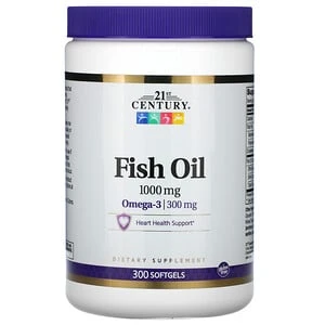 21st Century Fish Oil, 1,000 mg, 300 Softgels U2