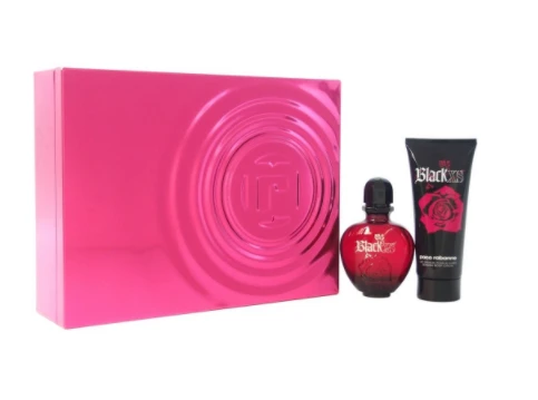 Paco Rabanne Black XS for Women 2 Piece Set Includes: 80 ml (2.7 oz) EDT Spray + 150 ml (5.1 oz) Body Lotion