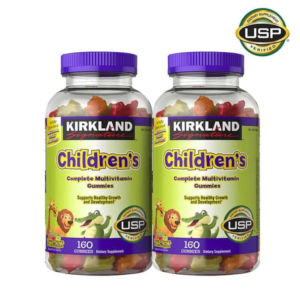 Kirkland Signature Children's Complete Multivitamin, 320 Gummies, 2 Pack